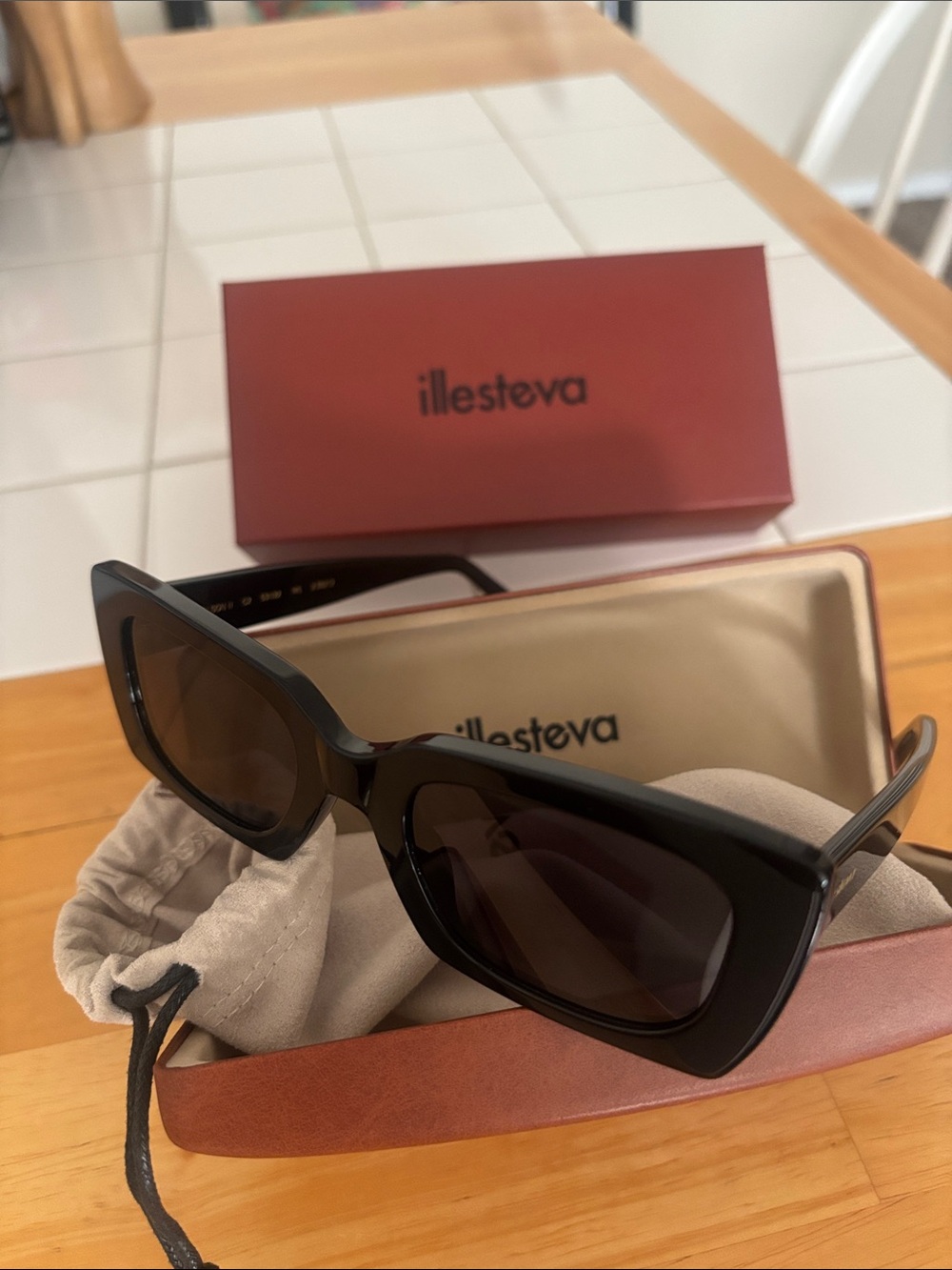 Illesteva Black Wilson Sunglasses